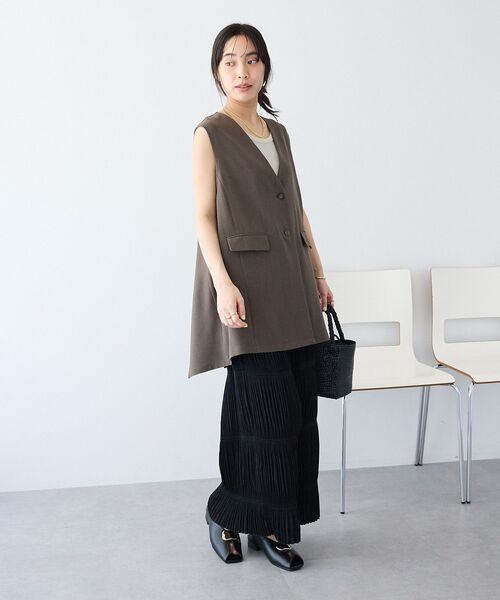 CRAFT STANDARD BOUTIQUE（クラフトスタンダードブティック）の「プリーツイージーパンツ（その他パンツ・レディース・ブルー/ブラック・FREE）」の19枚目の写真