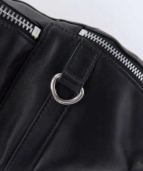 Schott(ショット)の「Schott/ショット RIDERS BODY BAG ライダースボディバッグ 本革 牛革 レザー メンズ 2026年 夏 夏服(ボディバッグ/ウエストポーチ・メンズ・ブラック・FREE)」の4枚目の写真