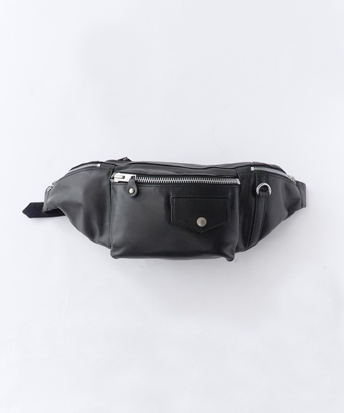 Schott(ショット)の「Schott/ショット RIDERS BODY BAG ライダースボディバッグ 本革 牛革 レザー メンズ 2026年 夏 夏服(ボディバッグ/ウエストポーチ・メンズ・ブラック・FREE)」の18枚目の写真