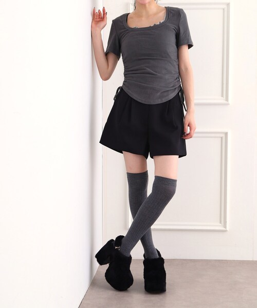 ESPERANZA（エスペランサ）の「SNSで話題！ラク盛りフェイクファーサボ（パンプス・レディース・ブラック系3/ベージュ系3/レオパード/アイボリー系3・LL/S/L/M）」の11枚目の写真