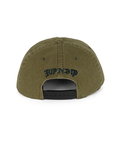 RIPNDIP(リップンディップ)の「WORLDWIDE MADNESS SNAPBACK(キャップ・メンズ・オリーブ・FREE)」の4枚目の写真