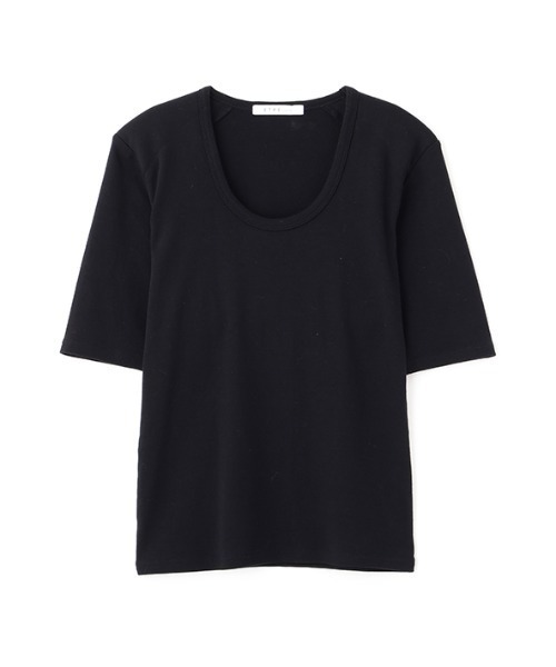 ETRE TOKYO(エトレトウキョウ)の「ボールドショルダーUネックTee(Tシャツ/カットソー・レディース・ブラック/セージグリーン/ホワイト・FREE)」の16枚目の写真