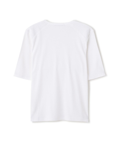 ETRE TOKYO(エトレトウキョウ)の「ボールドショルダーUネックTee(Tシャツ/カットソー・レディース・ブラック/セージグリーン/ホワイト・FREE)」の6枚目の写真