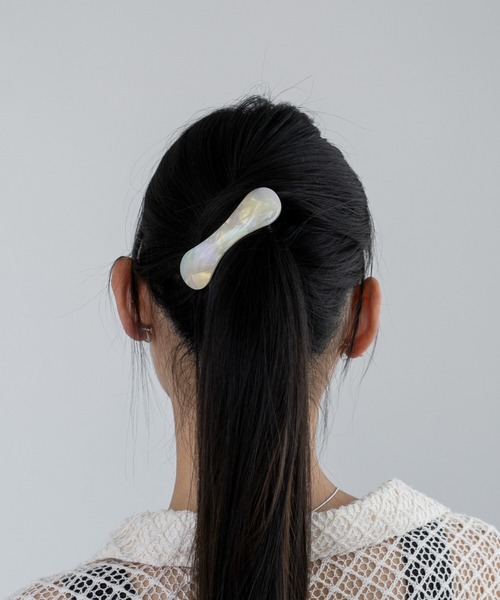 パドル風ニュアンスバレッタ（バレッタ/ヘアクリップ）｜abaskdesign