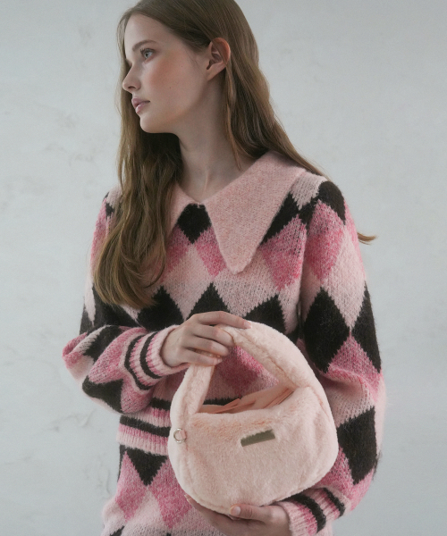 Vivacious（ビバシャス）の「Anne Fur Bag - 5COL（トートバッグ・レディース・ブルー/アイボリー/PINK・FREE）」の14枚目の写真