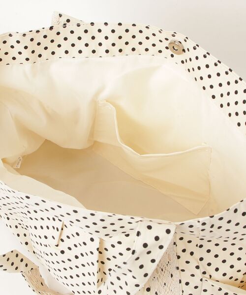 mebole(メボレ)の「dot lace tote bag(トートバッグ・レディース・アイボリー/ブラック・FREE)」の10枚目の写真