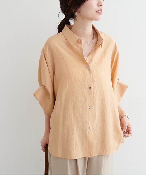 LARUTA(ラルータ)の「【LARUTA】涼し気3WAYハーフスリーブシャツ(シャツ/ブラウス・レディース・ブラック/ピンク/オレンジ/オフホワイト・FREE)」の20枚目の写真