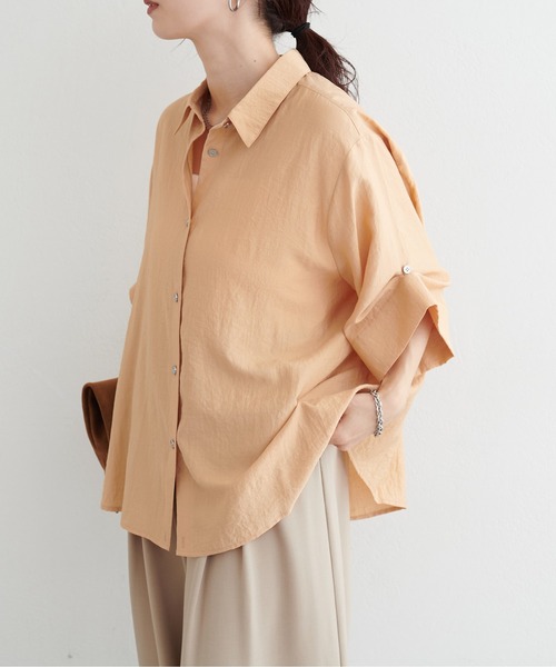 LARUTA(ラルータ)の「【LARUTA】涼し気3WAYハーフスリーブシャツ(シャツ/ブラウス・レディース・ブラック/ピンク/オレンジ/オフホワイト・FREE)」の22枚目の写真