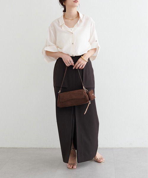 LARUTA(ラルータ)の「【LARUTA】涼し気3WAYハーフスリーブシャツ(シャツ/ブラウス・レディース・ブラック/ピンク/オレンジ/オフホワイト・FREE)」の9枚目の写真