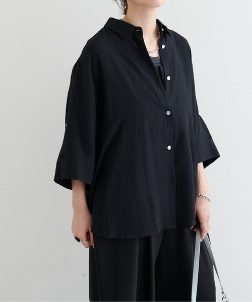 LARUTA(ラルータ)の「【LARUTA】涼し気3WAYハーフスリーブシャツ(シャツ/ブラウス・レディース・ブラック/ピンク/オレンジ/オフホワイト・FREE)」の10枚目の写真