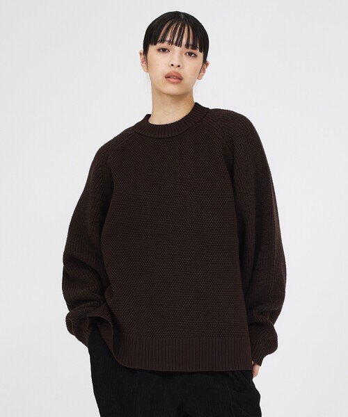 FORTUNA HOMME（フォルトゥナオム）の「【FORTUNA /フォルトゥナ】ブロッキングプルオーバーニット / ユニセックス / FHKT-0251（ニット/セーター・メンズ・チャコールグレー/ブラック/ブラウン・M/L）」の15枚目の写真