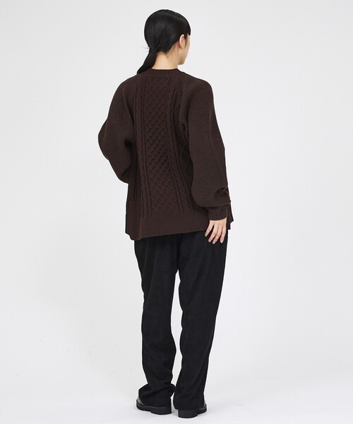 FORTUNA HOMME（フォルトゥナオム）の「【FORTUNA /フォルトゥナ】ブロッキングプルオーバーニット / ユニセックス / FHKT-0251（ニット/セーター・メンズ・チャコールグレー/ブラック/ブラウン・M/L）」の16枚目の写真