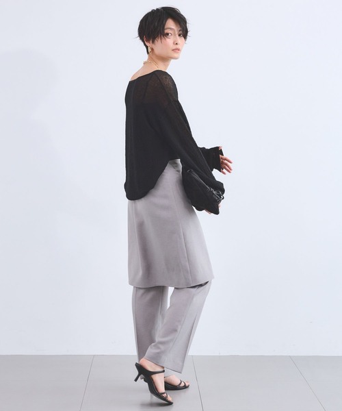 BARNYARDSTORM(バンヤードストーム)の「BARNYARDSTORM / ラップスカートパンツ 【JAPAN FABRIC】ハンドウォッシャブル(その他パンツ・レディース・グレー/ブラック・S/M)」の6枚目の写真