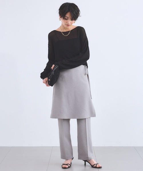BARNYARDSTORM(バンヤードストーム)の「BARNYARDSTORM / ラップスカートパンツ 【JAPAN FABRIC】ハンドウォッシャブル(その他パンツ・レディース・グレー/ブラック・S/M)」の5枚目の写真