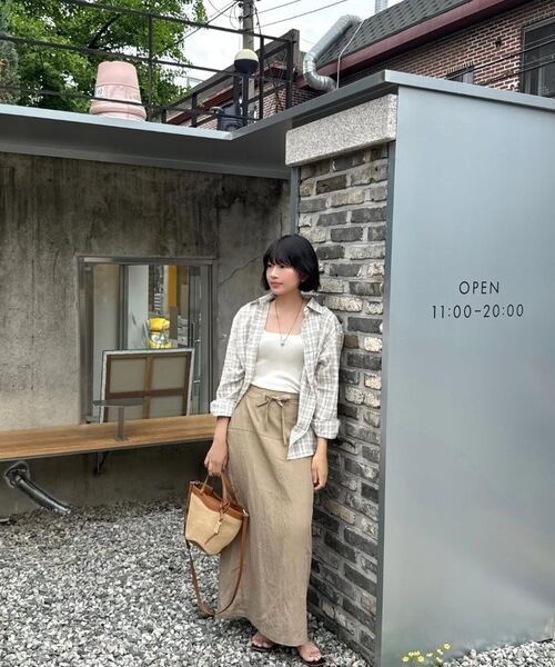 LEFTSEOUL（レフトソウル）の「シアサーカーオーバーサイズチェックシャツ[ミント]（シャツ/ブラウス・レディース・ミント・FREE）」の3枚目の写真