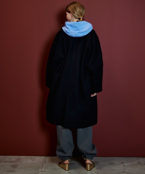 MAISON SPECIAL(メゾンスペシャル)の「【2026Autumn PRE-ORDER】Super 140 Balloon Sleeve Wool Long Coat/スーパー140バルーンスリーブウールロングコート(チェスターコート・レディース・ブラウン/ブルー/グレー/ホワイト/ブラック/ピンク・36/38)」の14枚目の写真