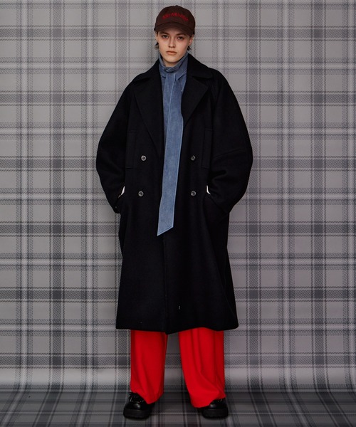 MAISON SPECIAL(メゾンスペシャル)の「【2026Autumn PRE-ORDER】Super 140 Balloon Sleeve Wool Long Coat/スーパー140バルーンスリーブウールロングコート(チェスターコート・レディース・ブラウン/ブルー/グレー/ホワイト/ブラック/ピンク・36/38)」の16枚目の写真