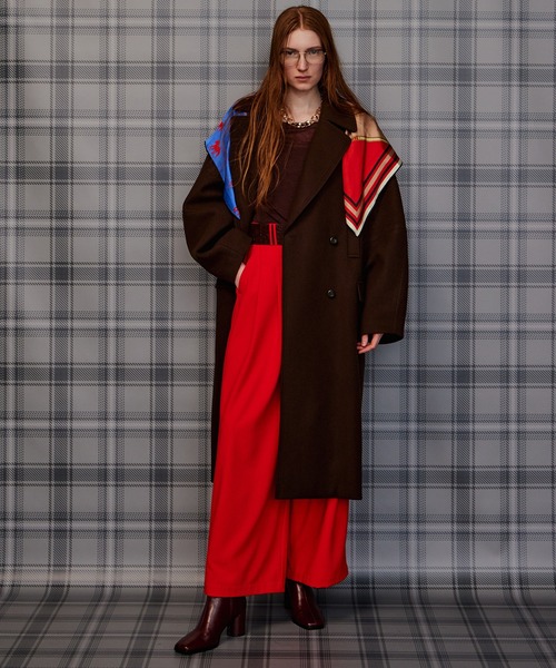 MAISON SPECIAL(メゾンスペシャル)の「【2026Autumn PRE-ORDER】Super 140 Balloon Sleeve Wool Long Coat/スーパー140バルーンスリーブウールロングコート(チェスターコート・レディース・ブラウン/ブルー/グレー/ホワイト/ブラック/ピンク・36/38)」の17枚目の写真
