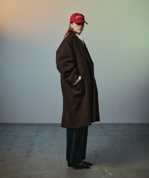 MAISON SPECIAL(メゾンスペシャル)の「【2026Autumn PRE-ORDER】Super 140 Balloon Sleeve Wool Long Coat/スーパー140バルーンスリーブウールロングコート(チェスターコート・レディース・ブラウン/ブルー/グレー/ホワイト/ブラック/ピンク・36/38)」の19枚目の写真
