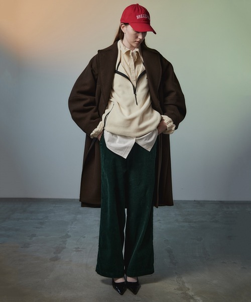 MAISON SPECIAL(メゾンスペシャル)の「【2026Autumn PRE-ORDER】Super 140 Balloon Sleeve Wool Long Coat/スーパー140バルーンスリーブウールロングコート(チェスターコート・レディース・ブラウン/ブルー/グレー/ホワイト/ブラック/ピンク・36/38)」の21枚目の写真