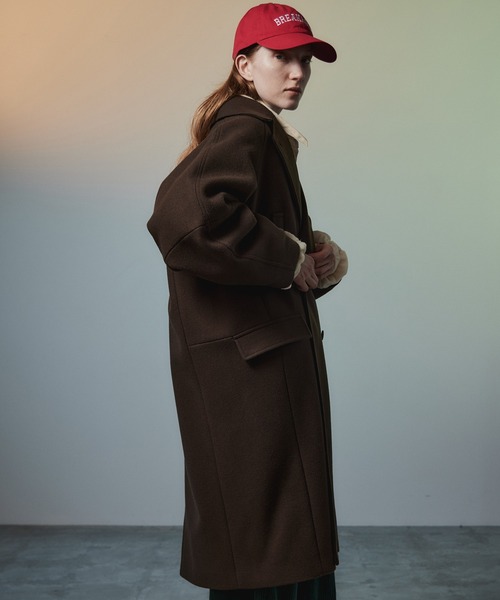 MAISON SPECIAL(メゾンスペシャル)の「【2026Autumn PRE-ORDER】Super 140 Balloon Sleeve Wool Long Coat/スーパー140バルーンスリーブウールロングコート(チェスターコート・レディース・ブラウン/ブルー/グレー/ホワイト/ブラック/ピンク・36/38)」の22枚目の写真