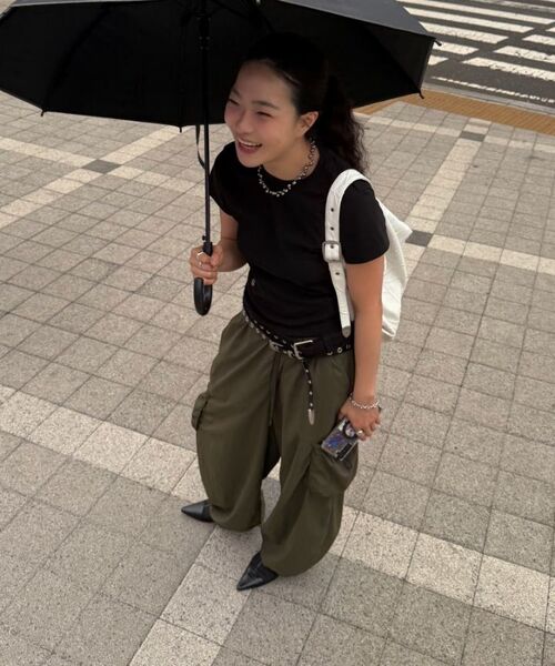 SECONDMONO（セカンドモノローグ）の「W. Oblique Slim Fit Short Sleeve T-Shirt [BLACK]_SEWTS005BLACK（Tシャツ/カットソー・レディース・その他・FREE）」の8枚目の写真