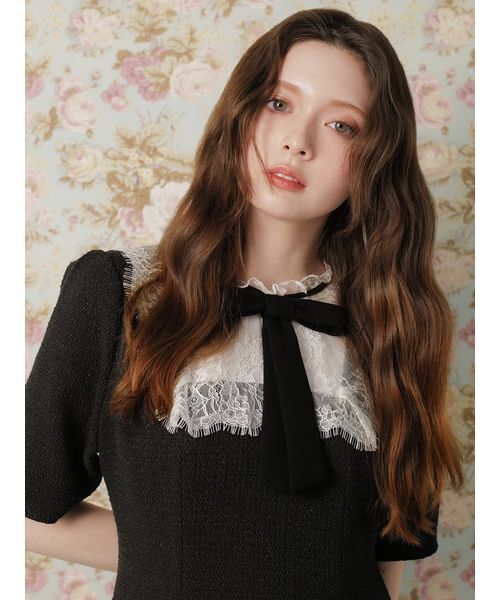 SNIDEL（スナイデル）の「【WEB限定】クラシカルカラーミニワンピース（ワンピース・レディース・ブラック/T/V・1/0）」の8枚目の写真
