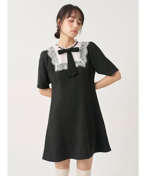 SNIDEL（スナイデル）の「【WEB限定】クラシカルカラーミニワンピース（ワンピース・レディース・ブラック/T/V・1/0）」の9枚目の写真