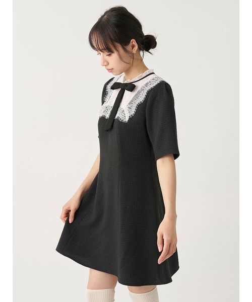 SNIDEL（スナイデル）の「【WEB限定】クラシカルカラーミニワンピース（ワンピース・レディース・ブラック/T/V・1/0）」の11枚目の写真