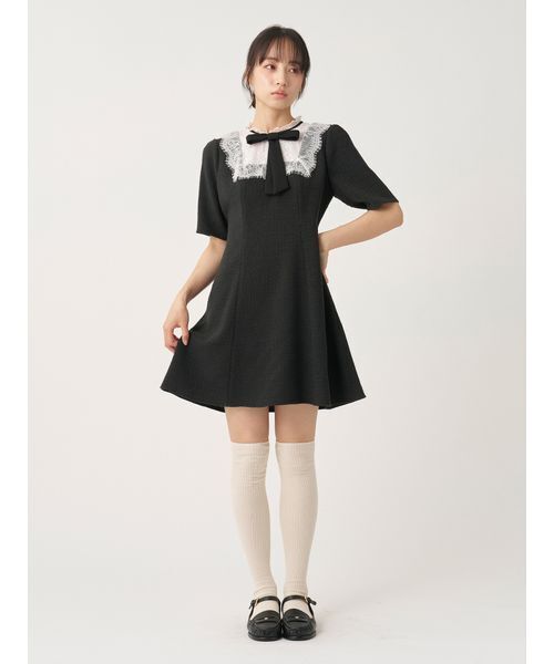 SNIDEL（スナイデル）の「【WEB限定】クラシカルカラーミニワンピース（ワンピース・レディース・ブラック/T/V・1/0）」の14枚目の写真