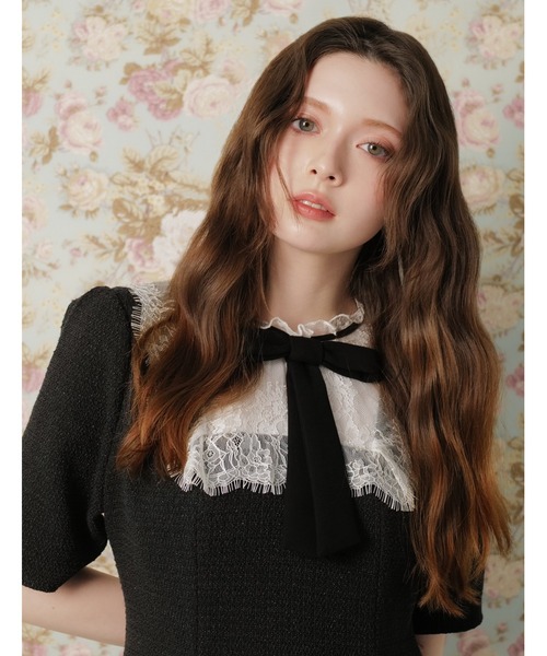 SNIDEL（スナイデル）の「【WEB限定】クラシカルカラーミニワンピース（ワンピース・レディース・ブラック/T/V・1/0）」の5枚目の写真