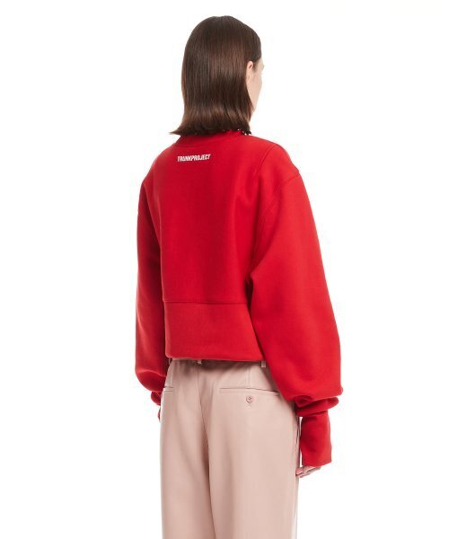 TRUNK PROJECT(トランクプロジェクト)の「Red T Logo Sweatshirt(スウェット・レディース・レッド・SMALL/X-SMALL)」の2枚目の写真