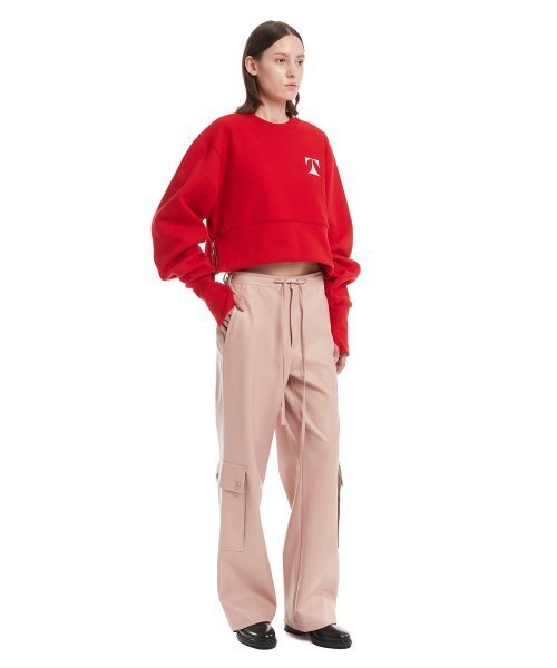 TRUNK PROJECT(トランクプロジェクト)の「Red T Logo Sweatshirt(スウェット・レディース・レッド・SMALL/X-SMALL)」の3枚目の写真