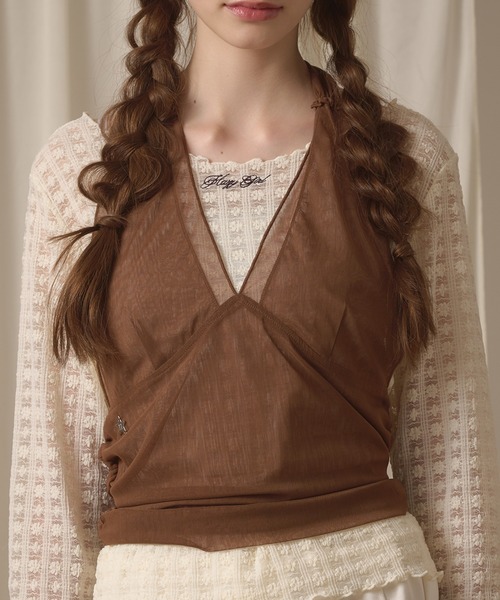 Холтер‑нейк шифоновые топы / holter neck sheer tops