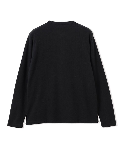 BEAMS HEART(ビームスハート)の「微起毛 ダブルフェイス ヘンリーネック カットソー(Tシャツ/カットソー・メンズ・ベージュ/ブラック・S/L/M/XL)」の11枚目の写真