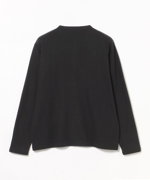 BEAMS HEART(ビームスハート)の「微起毛 ダブルフェイス ヘンリーネック カットソー(Tシャツ/カットソー・メンズ・ベージュ/ブラック・S/L/M/XL)」の14枚目の写真