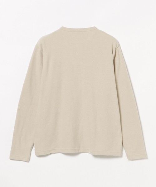 BEAMS HEART(ビームスハート)の「微起毛 ダブルフェイス ヘンリーネック カットソー(Tシャツ/カットソー・メンズ・ベージュ/ブラック・S/L/M/XL)」の18枚目の写真