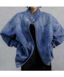 トングラデーションデニムブルゾン