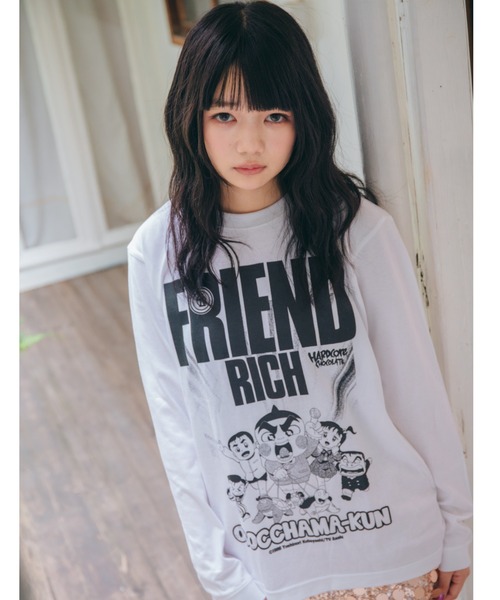 ハードコアチョコレート（ハードコアチョコレート）の「おぼっちゃまくん フレンドリッチロングスリーブ Tシャツ（一円ホワイト）（Tシャツ/カットソー・メンズ・ホワイト・LARGE/XX-LARGE/X-LARGE）」の15枚目の写真