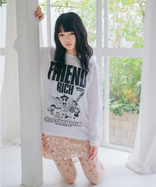 ハードコアチョコレート（ハードコアチョコレート）の「おぼっちゃまくん フレンドリッチロングスリーブ Tシャツ（一円ホワイト）（Tシャツ/カットソー・メンズ・ホワイト・LARGE/XX-LARGE/X-LARGE）」の14枚目の写真