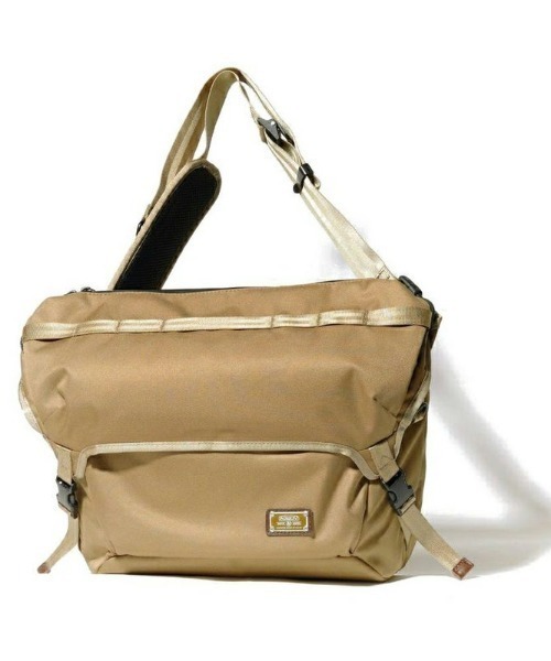 AS2OV(アッソブ)の「【AS2OV/アッソブ】 CORDURA DOBBY 305D MESSENGER BAG / メッセンジャーバッグ ショルダーバッグ(メッセンジャーバッグ・メンズ・ブラック/カーキ・FREE)」の2枚目の写真