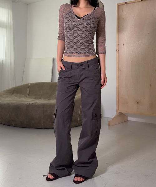 PLEASENOFOLLOW(プリーズノーフォロー)の「Ethan Pocket Cargo Pants (Charcoal)(その他パンツ・レディース・その他・SMALL/MEDIUM/LARGE)」の2枚目の写真
