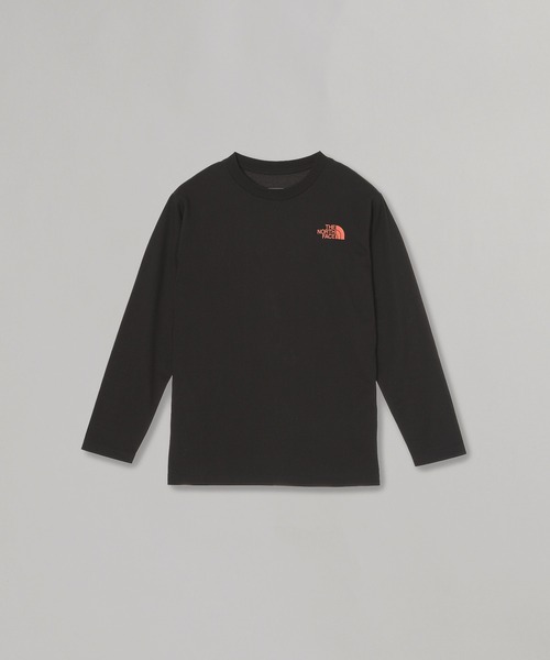THE NORTH FACE（ザノースフェイス）の「L/S Shiretoko Toko Tee NTJ82630ST（Tシャツ/カットソー・キッズ・ブラック/ホワイト・140/150/160/130）」の2枚目の写真