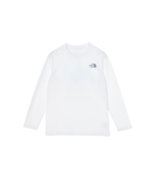 THE NORTH FACE（ザノースフェイス）の「L/S Shiretoko Toko Tee NTJ82630ST（Tシャツ/カットソー・キッズ・ブラック/ホワイト・140/150/160/130）」の4枚目の写真
