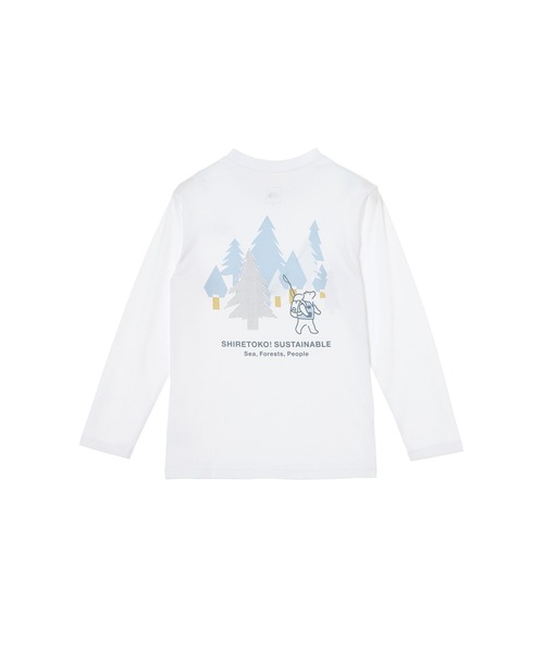THE NORTH FACE（ザノースフェイス）の「L/S Shiretoko Toko Tee NTJ82630ST（Tシャツ/カットソー・キッズ・ブラック/ホワイト・140/150/160/130）」の5枚目の写真
