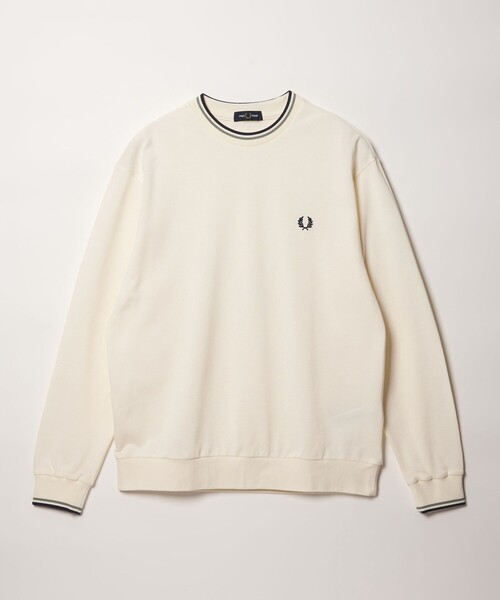 FRED PERRY(フレッドペリー)の「【別注】<FRED PERRY>ロングスリーブ Tシャツ(Tシャツ/カットソー・メンズ・ダークブラウン/オフホワイト/ダークグレー・XL/L/M)」の2枚目の写真