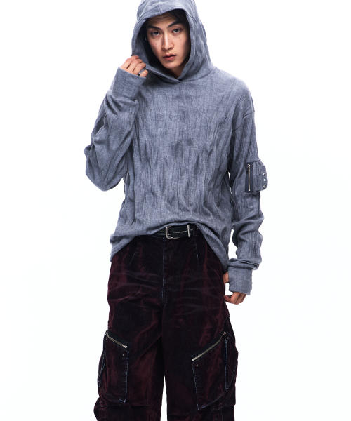 RSSC(アールエスエスシー)の「CRINKLE HOODIE LONG SLEEVE - GRAY(パーカー・レディース・その他・1/2)」の2枚目の写真