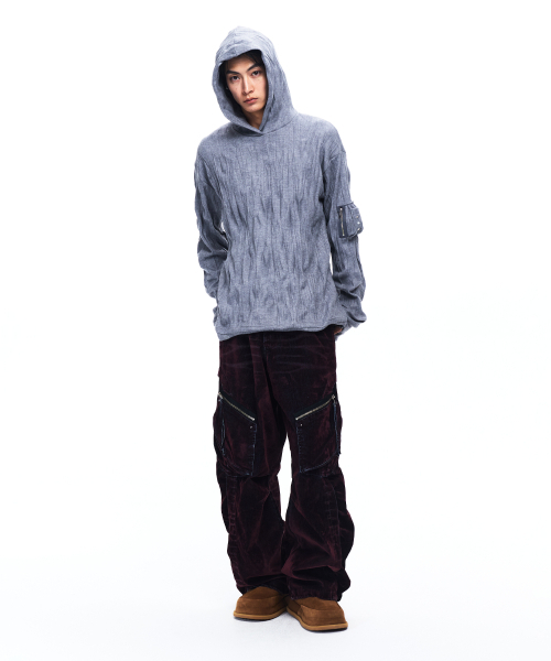 RSSC(アールエスエスシー)の「CRINKLE HOODIE LONG SLEEVE - GRAY(パーカー・レディース・その他・1/2)」の3枚目の写真