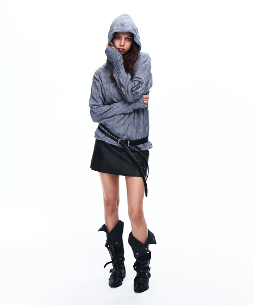 RSSC(アールエスエスシー)の「CRINKLE HOODIE LONG SLEEVE - GRAY(パーカー・レディース・その他・1/2)」の6枚目の写真