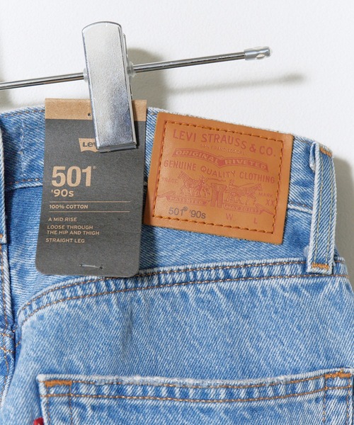 Levi's(リーバイス)の「LEVI'S/リーバイス 501 '90s ジーンズ デニムパンツ ジーパン ストレート 淡色 ボタンフライ レディース 2026年 秋 秋服 冬 冬服(デニムパンツ・レディース・ライトインディゴブルー・W25xL30/W26xL30/W27xL30)」の3枚目の写真
